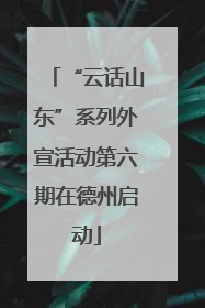 “云话山东”系列外宣活动第六期在德州启动