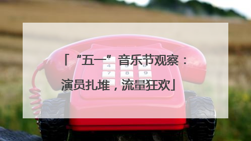 “五一”音乐节观察：演员扎堆，流量狂欢