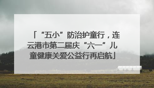“五小”防治护童行，连云港市第二届庆“六一”儿童健康关爱公益行再启航