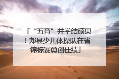 “五育”并举结硕果！郏县少儿体操队在省锦标赛勇创佳绩