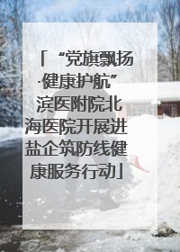 “党旗飘扬·健康护航” 滨医附院北海医院开展进盐企筑防线健康服务行动
