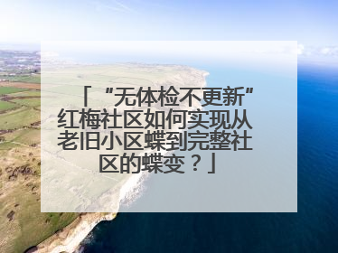 “无体检不更新”红梅社区如何实现从老旧小区蝶到完整社区的蝶变？
