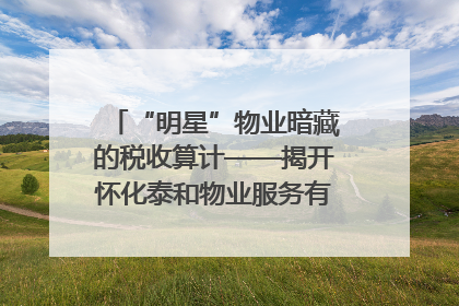 “明星”物业暗藏的税收算计——揭开怀化泰和物业服务有限公司隐匿未开票收入偷税真相