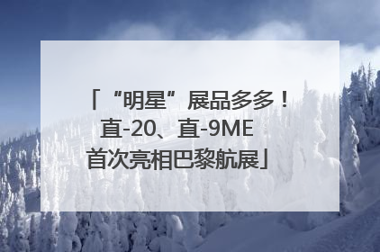 “明星”展品多多！直-20、直-9ME首次亮相巴黎航展
