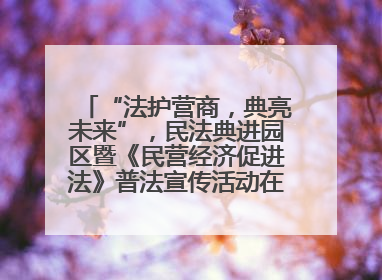 “法护营商，典亮未来”，民法典进园区暨《民营经济促进法》普法宣传活动在长沙举行