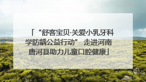 “舒客宝贝·关爱小乳牙科学防龋公益行动” 走进河南唐河县助力儿童口腔健康