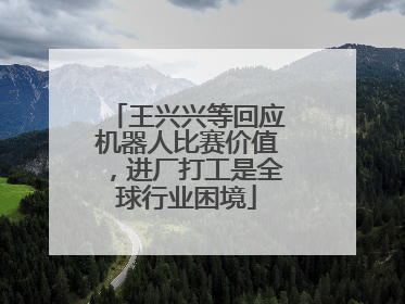王兴兴等回应机器人比赛价值，进厂打工是全球行业困境