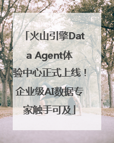 火山引擎Data Agent体验中心正式上线！企业级AI数据专家触手可及