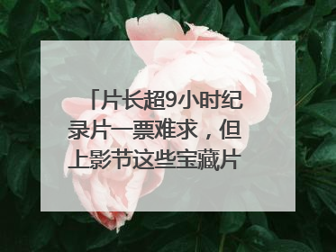 片长超9小时纪录片一票难求，但上影节这些宝藏片还有余票