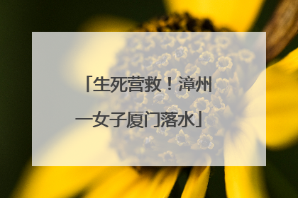 生死营救！漳州一女子厦门落水