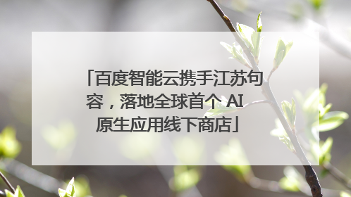 百度智能云携手江苏句容，落地全球首个 AI 原生应用线下商店