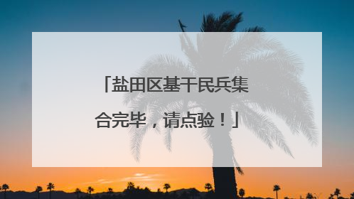 盐田区基干民兵集合完毕，请点验！