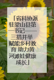 省科协派驻梁山县第一书记——三措并举 赋能乡村教育 助力黄河滩娃健康成长