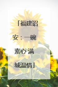 福建诏安：一碗素心 满城温情