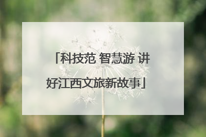 科技范 智慧游 讲好江西文旅新故事