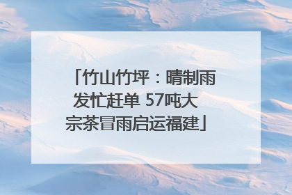 竹山竹坪：晴制雨发忙赶单 57吨大宗茶冒雨启运福建