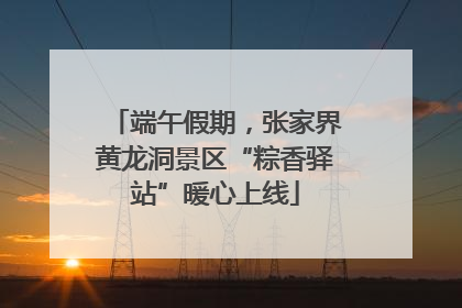 端午假期，张家界黄龙洞景区“粽香驿站”暖心上线