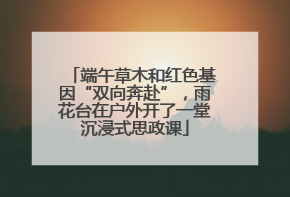 端午草木和红色基因“双向奔赴”，雨花台在户外开了一堂沉浸式思政课