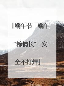 端午节｜端午“粽情长” 安全不打烊