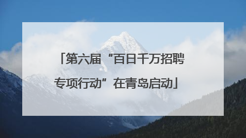 第六届“百日千万招聘专项行动”在青岛启动