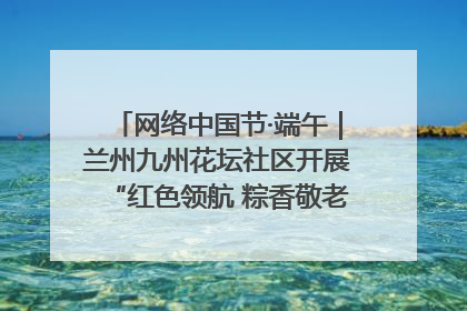 网络中国节·端午｜兰州九州花坛社区开展“红色领航 粽香敬老”端午主题活动