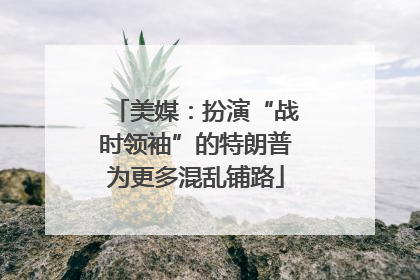 美媒：扮演“战时领袖”的特朗普为更多混乱铺路