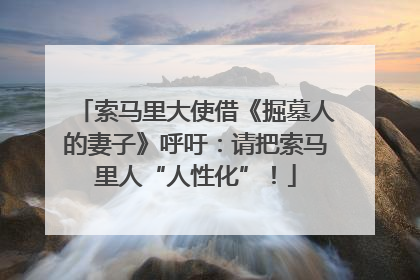 索马里大使借《掘墓人的妻子》呼吁：请把索马里人“人性化”！