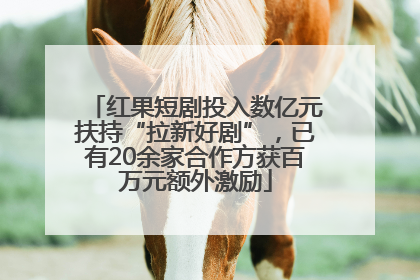 红果短剧投入数亿元扶持“拉新好剧”，已有20余家合作方获百万元额外激励