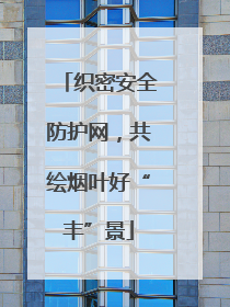 织密安全防护网，共绘烟叶好“丰”景