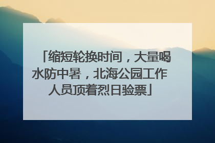 缩短轮换时间，大量喝水防中暑，北海公园工作人员顶着烈日验票