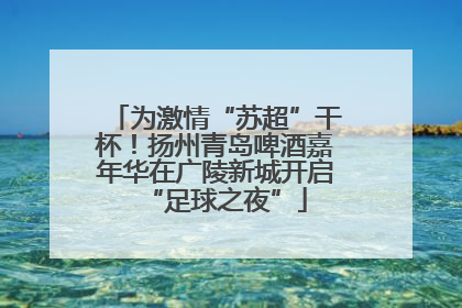 为激情“苏超”干杯！扬州青岛啤酒嘉年华在广陵新城开启“足球之夜”
