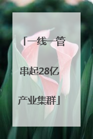 一线一管串起28亿产业集群