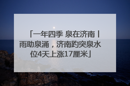 一年四季 泉在济南丨雨助泉涌，济南趵突泉水位4天上涨17厘米