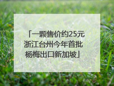 一颗售价约25元 浙江台州今年首批杨梅出口新加坡