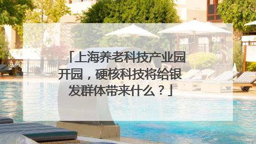 上海养老科技产业园开园，硬核科技将给银发群体带来什么？