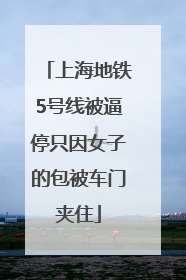 上海地铁5号线被逼停只因女子的包被车门夹住