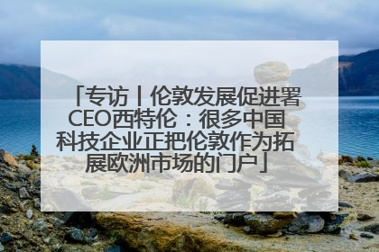 专访丨伦敦发展促进署CEO西特伦：很多中国科技企业正把伦敦作为拓展欧洲市场的门户