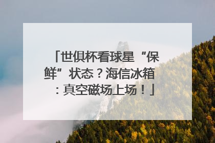 世俱杯看球星“保鲜”状态？海信冰箱：真空磁场上场！