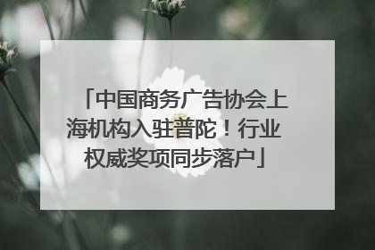中国商务广告协会上海机构入驻普陀！行业权威奖项同步落户