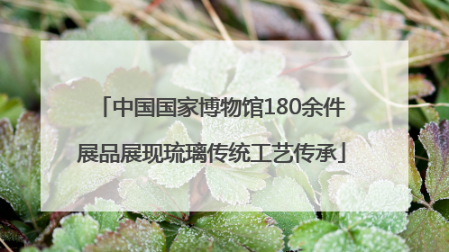 中国国家博物馆180余件展品展现琉璃传统工艺传承