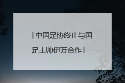 中国足协终止与国足主帅伊万合作