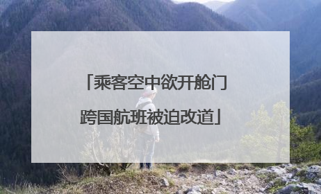乘客空中欲开舱门 跨国航班被迫改道