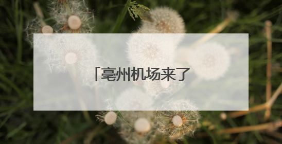 亳州机场来了首批“旅客”