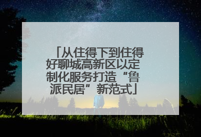 从住得下到住得好聊城高新区以定制化服务打造“鲁派民居”新范式