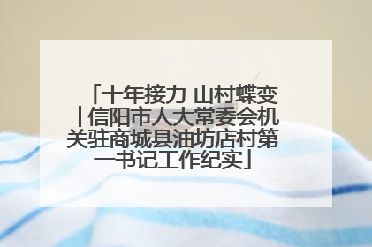 十年接力 山村蝶变│信阳市人大常委会机关驻商城县油坊店村第一书记工作纪实