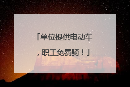 单位提供电动车，职工免费骑！