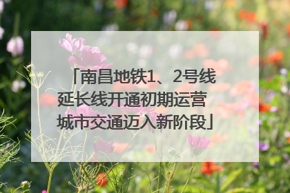 南昌地铁1、2号线延长线开通初期运营 城市交通迈入新阶段