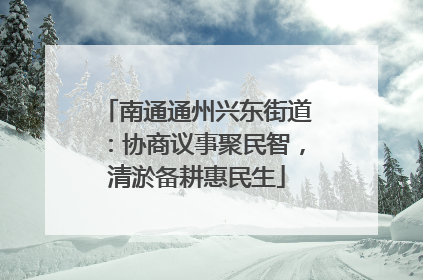 南通通州兴东街道：协商议事聚民智，清淤备耕惠民生