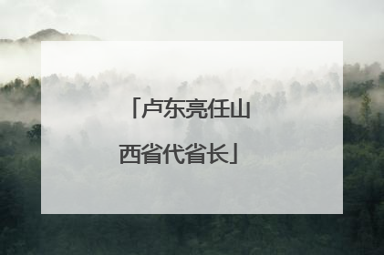卢东亮任山西省代省长