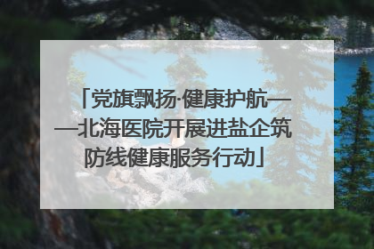 党旗飘扬·健康护航——北海医院开展进盐企筑防线健康服务行动